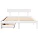 Letto senza Materasso Bianco 140x200 cm Legno Massello di Pino - Foto miniatura 4