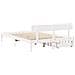 Letto senza Materasso Bianco 140x200 cm Legno Massello di Pino - Foto miniatura 6