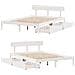 Letto senza Materasso Bianco 140x200 cm Legno Massello di Pino - Foto miniatura 9