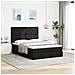 Struttura Letto Pouf con Materasso Nero 140x200 cm in Tessuto - Foto miniatura 3