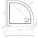 Piatto Doccia 80x80 Cm Semicircolare Ribassato Resina H3.5 Cm Monaco Bianco - Foto miniatura 2