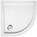 Piatto Doccia 80x80 Cm Semicircolare Ribassato Resina H3.5 Cm Monaco Bianco - Foto miniatura 1
