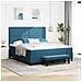 Letto a molle con materasso Blu scuro 180 x 200 cm Velluto - Foto miniatura 2