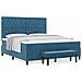 Letto a molle con materasso Blu scuro 180 x 200 cm Velluto - Foto miniatura 4