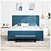 Letto a molle con materasso Blu scuro 180 x 200 cm Velluto - Foto miniatura 5