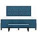 Letto a molle con materasso Blu scuro 180 x 200 cm Velluto - Foto miniatura 9