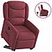 Poltrona Alzapersona Reclinabile Rosso Vino in Tessuto - Foto miniatura 1