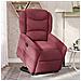 Poltrona Alzapersona Reclinabile Rosso Vino in Tessuto - Foto miniatura 2
