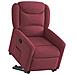 Poltrona Alzapersona Reclinabile Rosso Vino in Tessuto - Foto miniatura 3