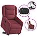 Poltrona Alzapersona Reclinabile Rosso Vino in Tessuto - Foto miniatura 8