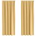 Tende con tende 2 pcs Beige Poliestere - Foto miniatura 1