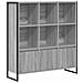 Armadio per Libri 2 pcs Grigio Sonoma 99,5 x 30 x 108,5 cm - Foto miniatura 1