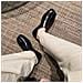 Scarpe Split Toe Comode - Scarpe Basse In Pu E Microfibra Per Uso Quotidiano Black 39 - Foto miniatura 4