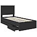 Struttura del letto Nero 90 x 200 cm Legno Ingegnerizzato - Foto miniatura 5