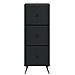 Mobile con Cassetti Nero 33 x 34,5 x 90 cm Legno ingegnerizzato - Foto miniatura 4