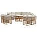 Set di divani da esterno 12 pcs Naturale e Bianco Crema - Foto miniatura 1