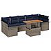 Set Divano da Giardino 8 pcs Grigio Poly Rattan - Foto miniatura 1