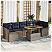 Set Divano da Giardino 8 pcs Grigio Poly Rattan - Foto miniatura 2