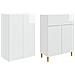 Set di armadi 2 pcs Bianco Lucido 66 x 34,5 x 90 cm - Foto miniatura 3
