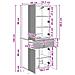 Set di armadi 2 pcs Bianco Lucido 66 x 34,5 x 90 cm - Foto miniatura 9