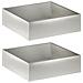 Vaso da giardino 2 pz Argento 100 x 100 x 30 cm Acciaio Inox - Foto miniatura 1