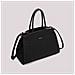 borsa shopping con fianchi effetto camoscio NERO - Foto miniatura 2