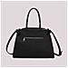 borsa shopping con fianchi effetto camoscio NERO - Foto miniatura 3