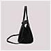 borsa shopping con fianchi effetto camoscio NERO - Foto miniatura 4