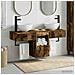 Set di mobili per il bagno 3 pz Rovere Fumo - Foto miniatura 7