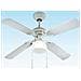 7064B Ventilatore da Soffitto 4 Pale con Kit Luce Diametro 105 cm Colore Bianco  - Foto miniatura 1