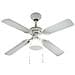 7064B Ventilatore da Soffitto 4 Pale con Kit Luce Diametro 105 cm Colore Bianco  - Foto miniatura 4
