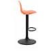 Sgabello Design Kiel in Polipropilene e Similpelle - Sgabello Cucina Girevole e Regolabile - Sgabello da Bar Imbottito e con Poggiapiedi Arancione Nero - Foto miniatura 3