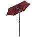 Ombrellone Rosso Borgogna 200x211 Cm In Alluminio - Foto miniatura 3