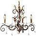 Lampadario 3 Luci Bronzo, Design Foglie Floreali Oro, E14 - Foto miniatura 2