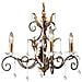 Lampadario 3 Luci Bronzo, Design Foglie Floreali Oro, E14 - Foto miniatura 1