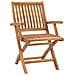 Sedie da Giardino Pieghevoli con Cuscini 4 pz Massello di Teak - Foto miniatura 2
