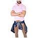 Polo Uomo Slim Fit In Piqué Di Cotone Rosa - Foto miniatura 2