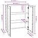 Scaffale Per Credenza Marrone Miele 85x35x100 Cm Legno Di Pino - Foto miniatura 9