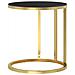 Tavolino Oro E Nero 45 Cm In Vetro Temperato - Foto miniatura 3