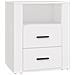 Comodino Bianco 50x36x60 Cm In Legno Ingegnerizzato - Foto miniatura 2
