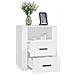 Comodino Bianco 50x36x60 Cm In Legno Ingegnerizzato - Foto miniatura 7