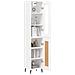 Credenza Bianca 34,5x34x180 Cm In Legno Multistrato - Foto miniatura 3