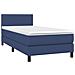 Letto A Molle Con Materasso E Led Blu 90x190 Cm In Tessuto - Foto miniatura 3