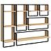 Set Mensole Parete Con Aste 6pz Rovere Sonoma Legno Multistrato - Foto miniatura 2