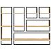 Set Mensole Parete Con Aste 6pz Rovere Sonoma Legno Multistrato - Foto miniatura 6