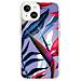 Cover Per Iphone 13/14 In Resina Foglie Rosa, Blu / Rosa - Foto miniatura 1