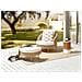 Poltrona Da Giardino Rattan Naturale Con Ottomana Arcille - Foto miniatura 1