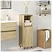 Armadietto Da Bagno Rovere Sonoma 30x30x100cm Legno Multistrato - Foto miniatura 3