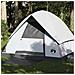 Tenda Campeggio a Cupola 4 Persone Bianca Tessuto Impermeabile - Foto miniatura 1