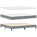 Letto Box Spring con Materasso Grigio Chiaro 200x200 cm Tessuto - Foto miniatura 6